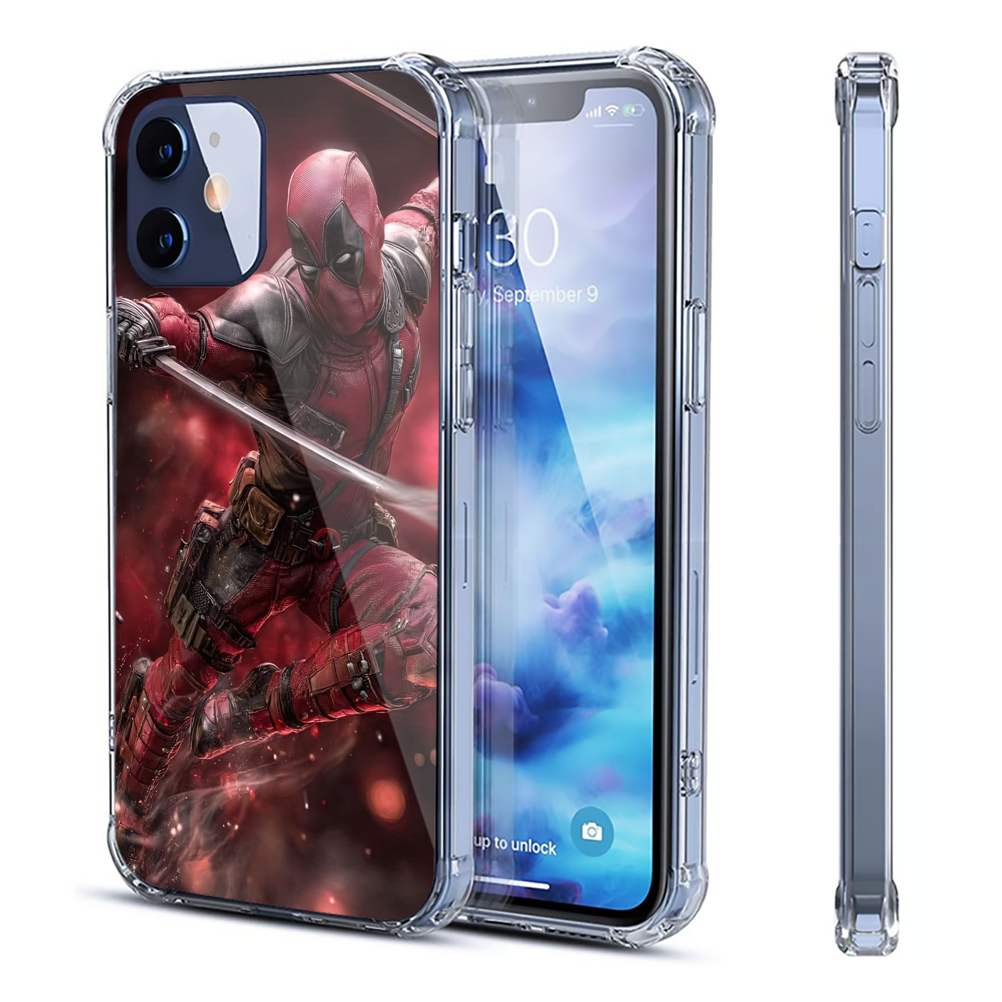 （画像用） Deadpool デッドプール 【iPhone 12シリーズ対応】透明スマホケース（クリアソフトケース）